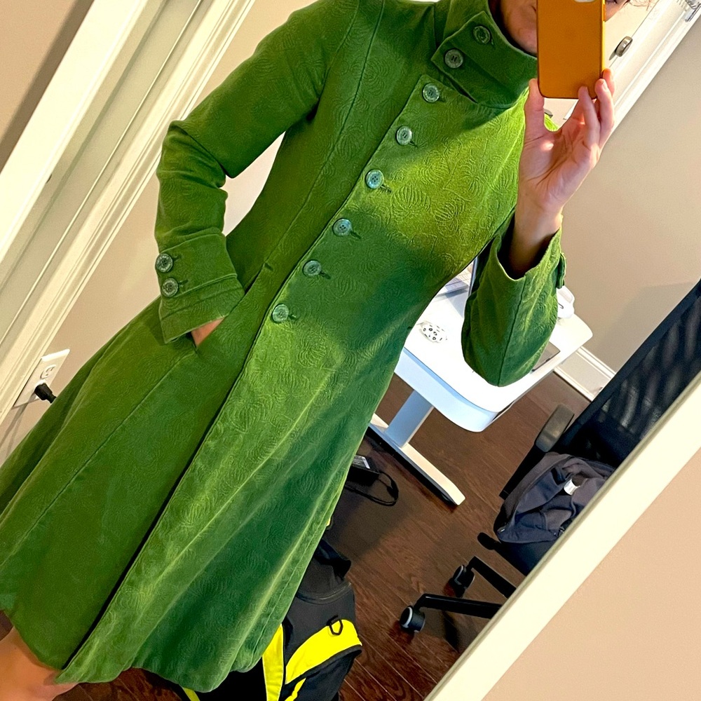 DESIGUAL green coat women size 38